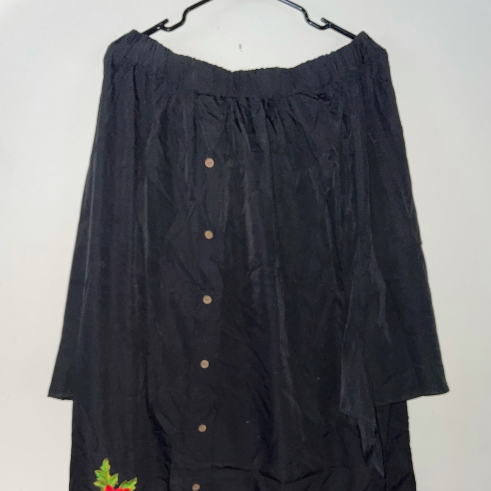 Plus Size Off the Shoulder Black Dress